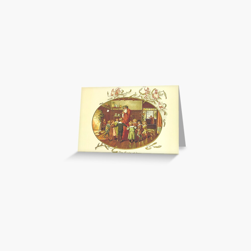 Vintage Christmas Card from The Coming of Father Christmas (1894) Greeting Card