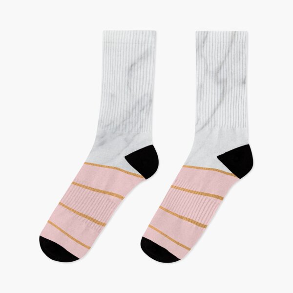 Item preview, Gray and White Marble with Rose Pink and Copper Gold Stripes designed and sold by SqueakyRicardo.