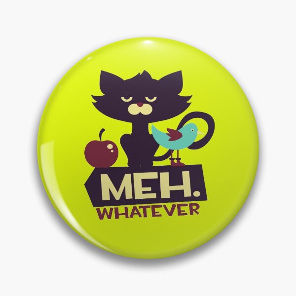 Item preview, Meh Whatever Cat Bird & Apple designed and sold by spicygarb.