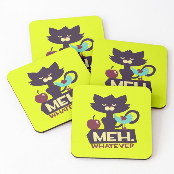 Item preview, Meh Whatever Cat Bird & Apple designed and sold by spicygarb.