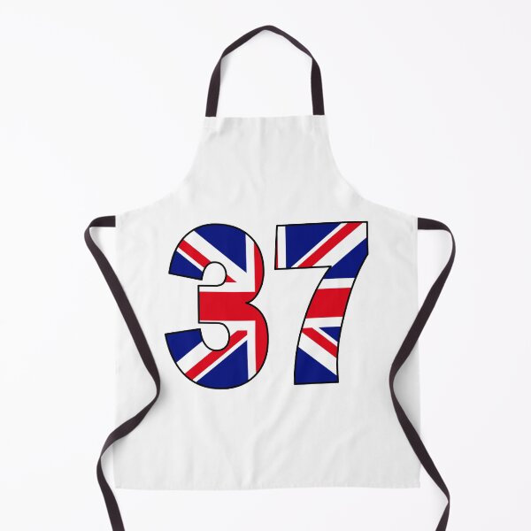 Item preview, Number 37 with UK flag on the background designed and sold by AllShirts21.