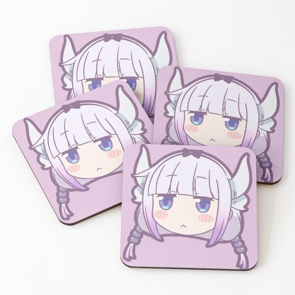 Kanna Kamui Kobayashi Maid Dragon Coasters (Set of 4)
