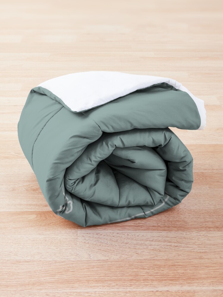 Alternate view of Michigan Cursive State Outline Comforter