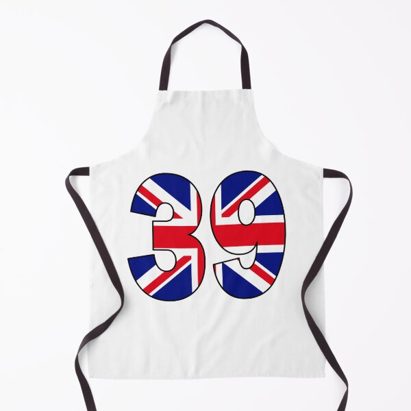 Item preview, Number 39 with UK flag on the background designed and sold by AllShirts21.