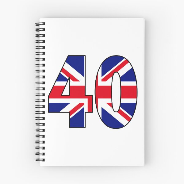Item preview, Number 40 with UK flag on the background designed and sold by AllShirts21.