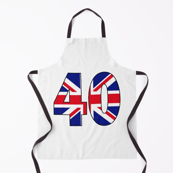 Item preview, Number 40 with UK flag on the background designed and sold by AllShirts21.