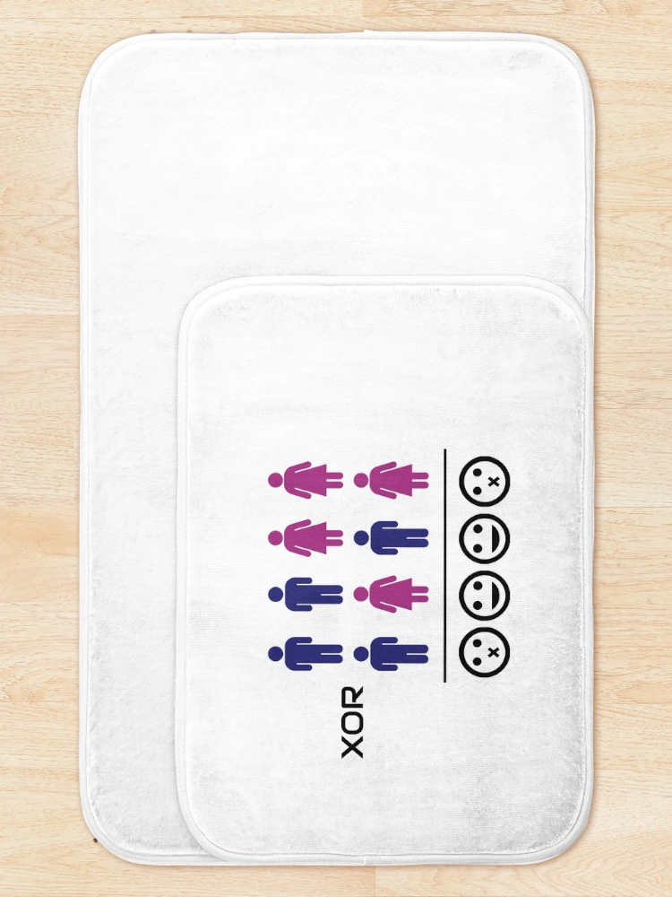 Thumbnail 5 of 6, Bath Mat, XOR Bitwise Operation, Software Engineer, Computer Science, Programming Humor designed and sold by Max-Wear.
