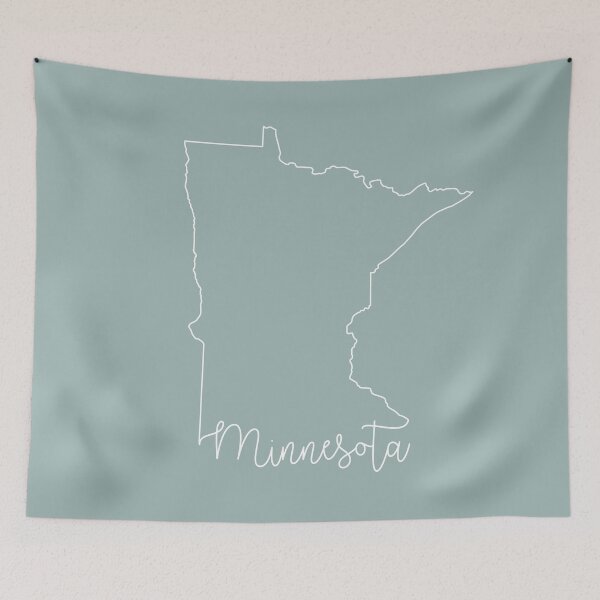 Item preview, Minnesota Cursive State Outline designed and sold by GreatLakesLocal.