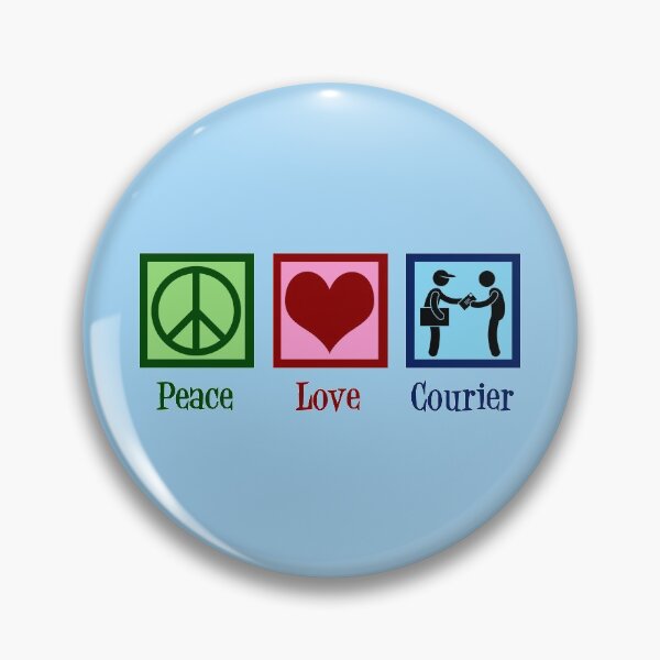 Item preview, Peace Love Courier designed and sold by Epic Love Designs.