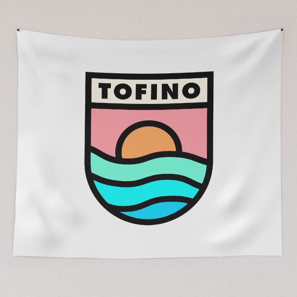 Item preview, Tofino Retro Badge Black Lines designed and sold by modeoftravel.