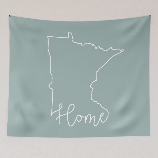 Item preview, Minnesota Cursive Home State Outline designed and sold by GreatLakesLocal.