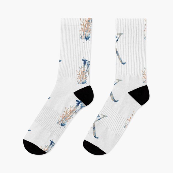 Item preview, K Underwater Jellyfish Monogram designed and sold by DesignbyBFD.