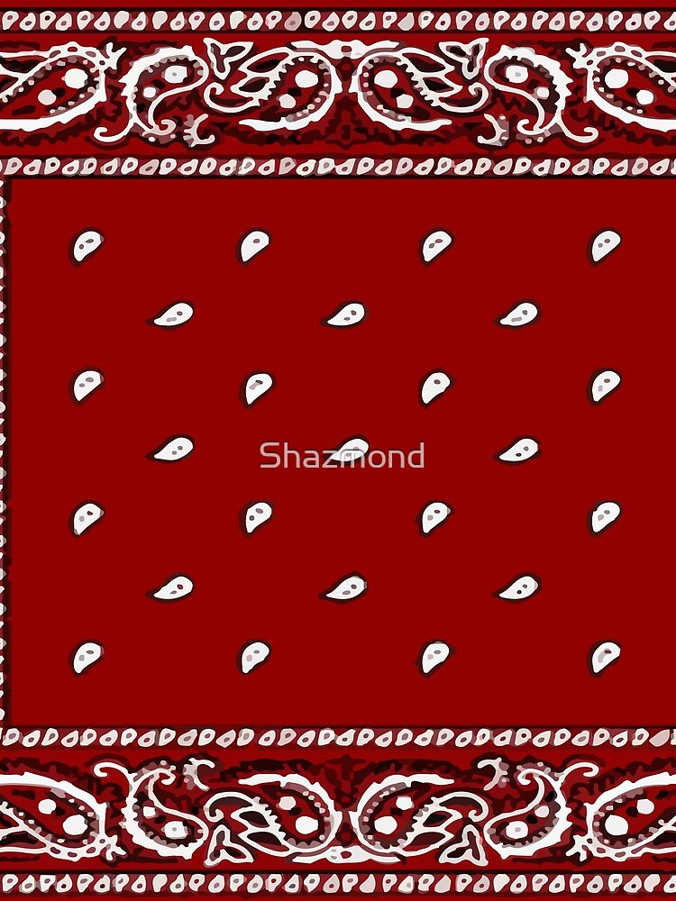 "Red bandana design" Tshirt for Sale by Shazmond Redbubble bandana graphic tshirts red