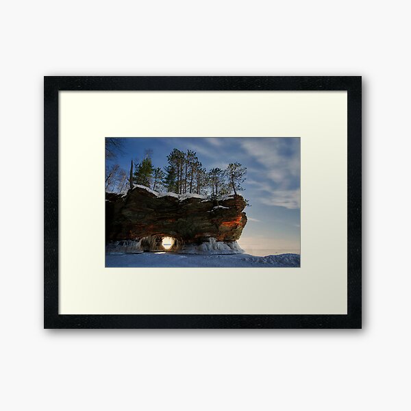 Frozen Keyhole, Apostle Islands,WI Framed Art Print