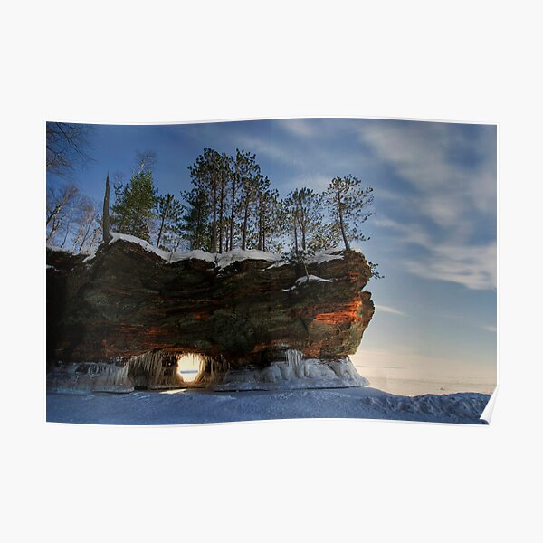 Frozen Keyhole, Apostle Islands,WI Poster
