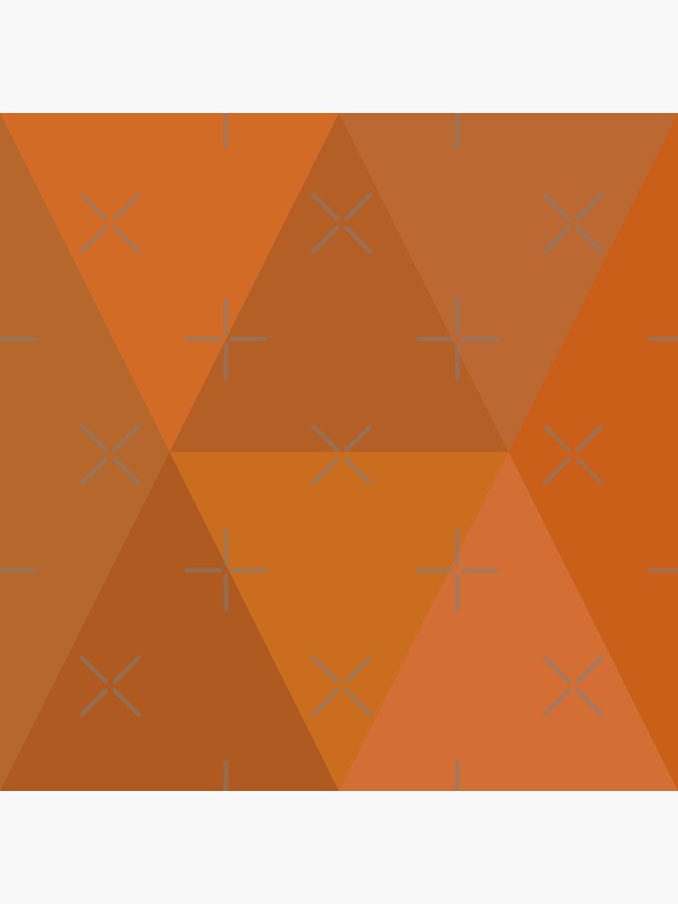 Disover Burnt orange geometric Premium Matte Vertical Poster