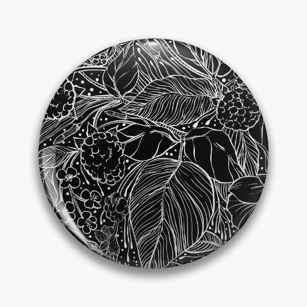 Artikelvorschau, Waldblumen-Schwarzweiss-Muster entworfen und verkauft von Toonsie.