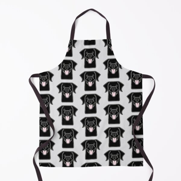 Happy Labrador - Black Labrador Retriever - Lab mom - Black Lab gifts - Black Lab Apron