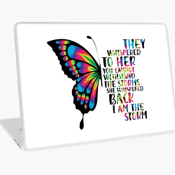 I Am Storm They Whispered To Her Laptop Skin