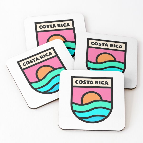 Item preview, Costa Rica Retro Badge Black Lines designed and sold by modeoftravel.