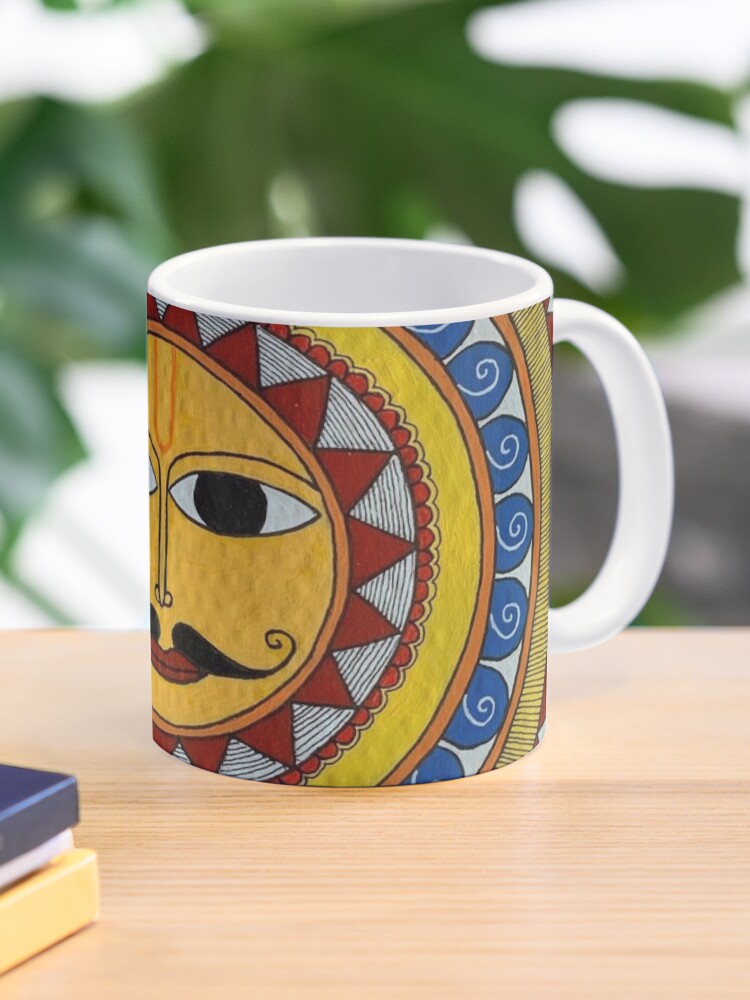 madhubani painting on cup