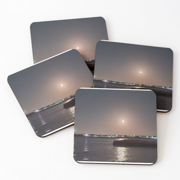 Item preview, Peaceful night view of fishing village in jeju island of south korea. designed and sold by human8891.
