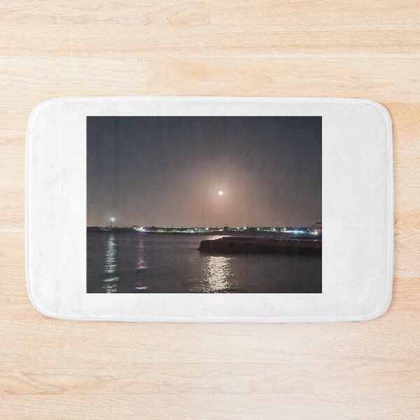 Item preview, Peaceful night view of fishing village in jeju island of south korea. designed and sold by human8891.