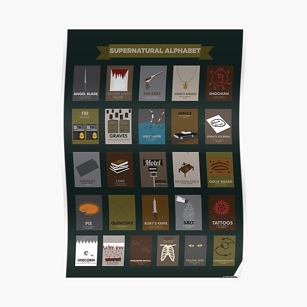 Übernatürliches Alphabet Poster