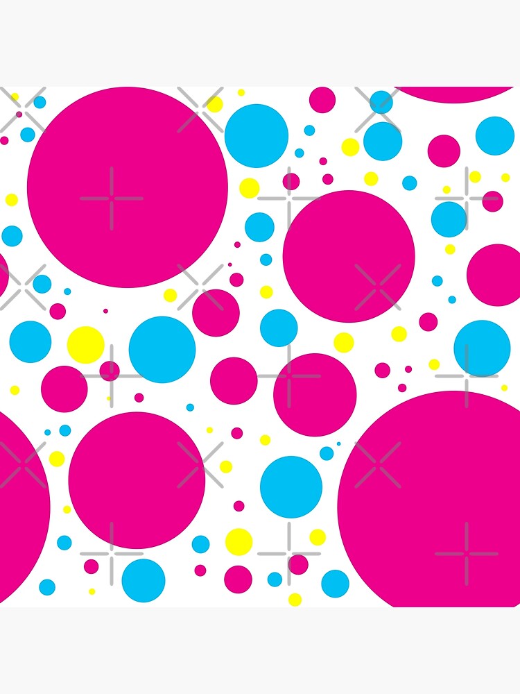 Polka Dots background pattern in bright colors Poster