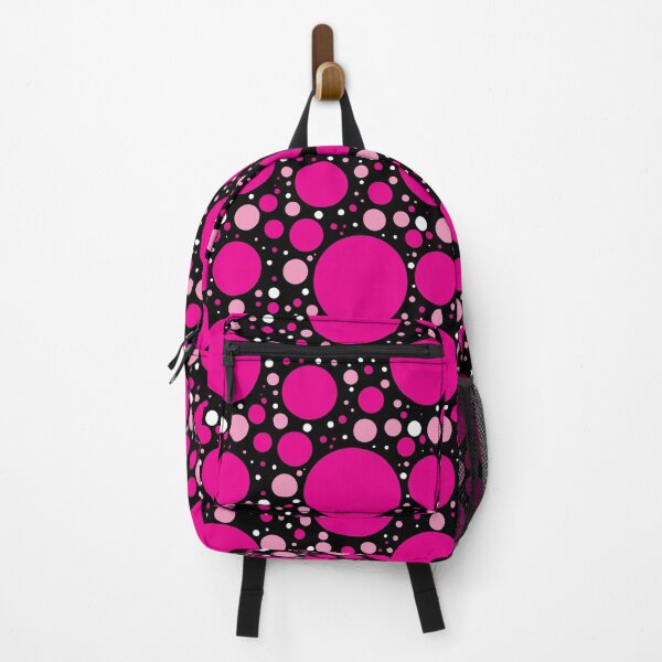 Item preview, Scattered Polka Dots in Pink Tones on Black Background designed and sold by Bumblefuzzies.