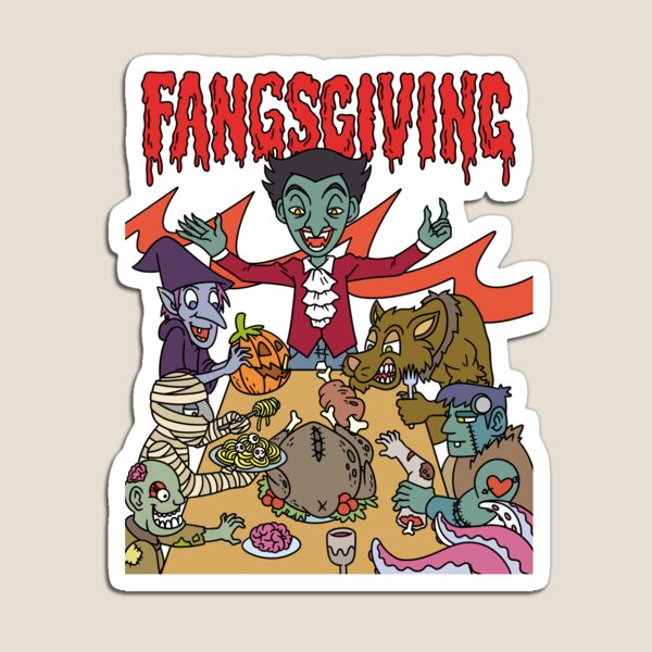 Aperçu de l'œuvre Vampires d'Halloween - Fangsgiving créée et vendue par Konnectd.