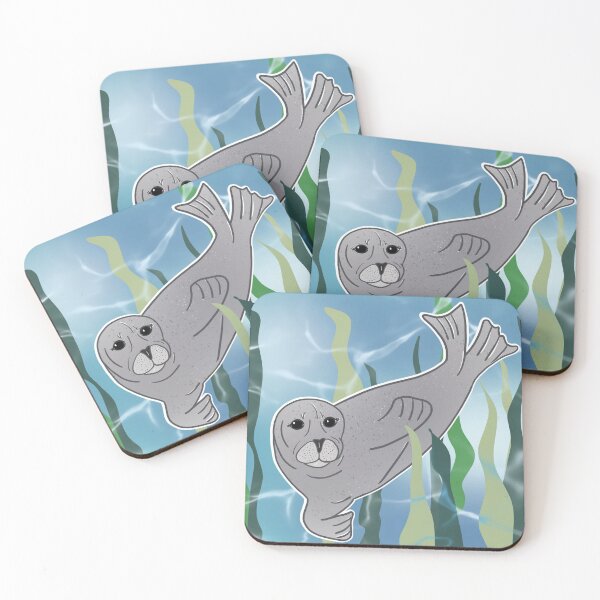 Item preview, Pacific Harbor Seal - Cartoon Scene designed and sold by bellamousse design co.