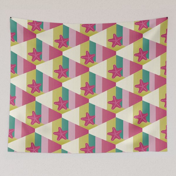 Item preview, Starfish On Geometric Pattern designed and sold by SharksOnShore.