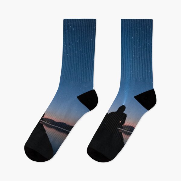 Item preview, Hombre mirando las estrellas junto al lago designed and sold by Danny Wanders.