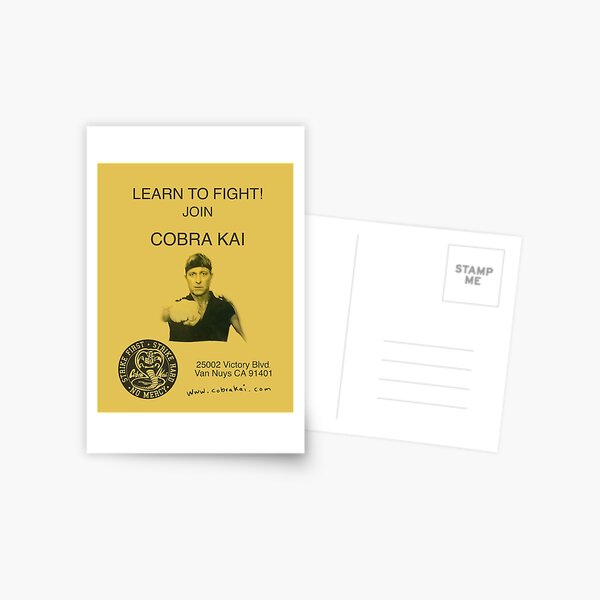Learn to Fight! Join Cobra Kai Poster Postcard