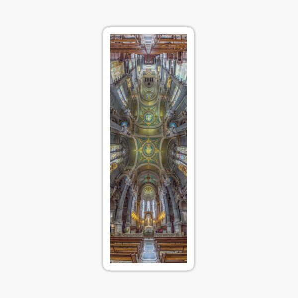Vertical Churches - La Basilique Notre Dame de Fourviere, France Sticker