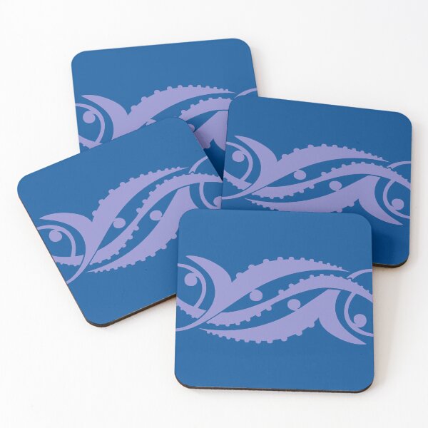 Item preview, Bright Blue Waves Arabesque Art Artistic Patterns  designed and sold by halmarho.