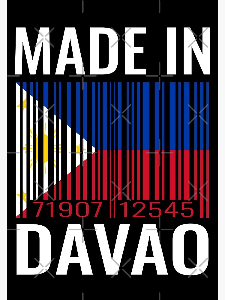 "Made In Davao Barcode Flag of the Philippines" Poster for Sale by