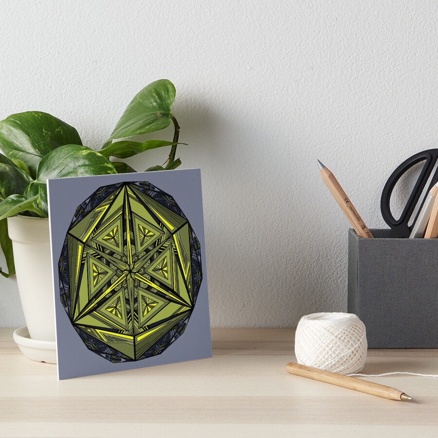 Sticky Weeds Mandala Art Board Print