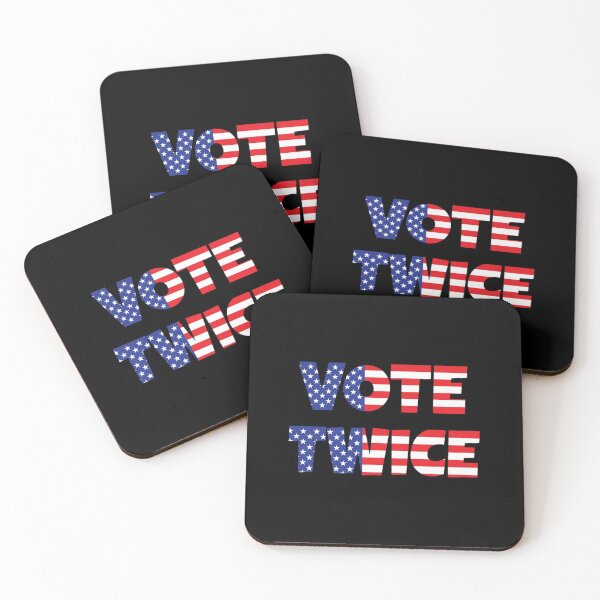 Item preview, Vote Twice American Flag Patriotic designed and sold by TheButtonCrew.