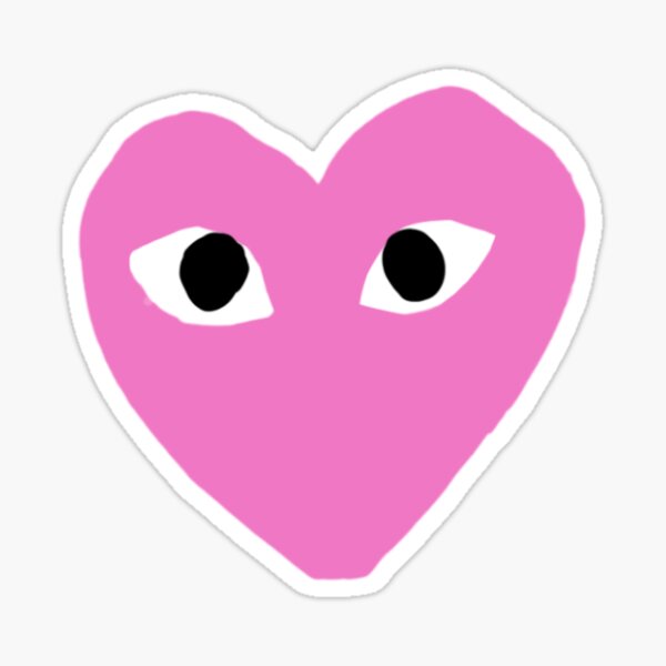 coeur rose comme des garçon Sticker