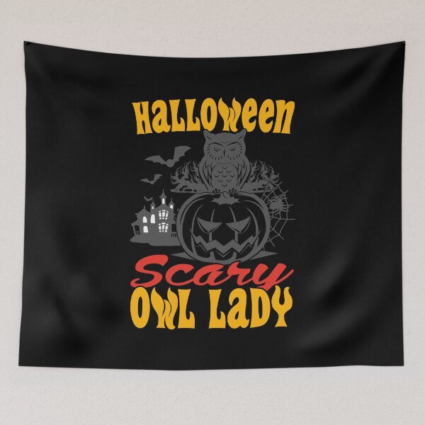 Item preview, Scary Halloween Owl Lady | halloween owl designed and sold by Beautiful Designs.