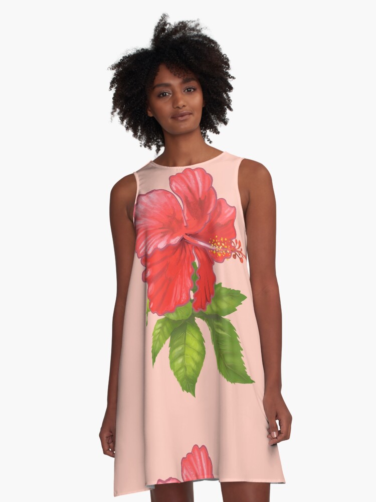 Hibiscus flower dress best sale