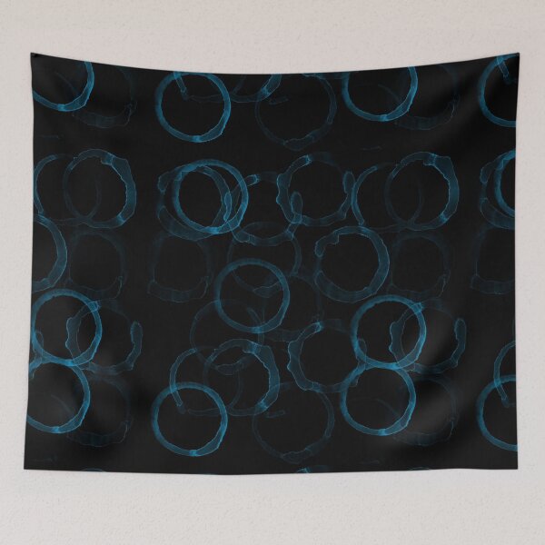 Item preview, Water Rings in Blue and Black Abstract designed and sold by Darcy777.