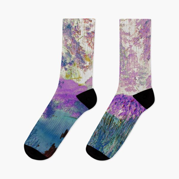 Item preview,  deep purple blue  wood and grass scene designed and sold by whitedove457.