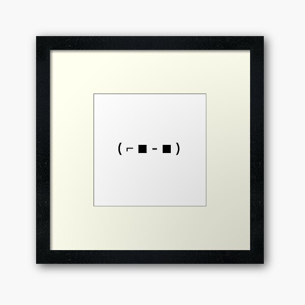 Cool Guy Sunglasses Text Emoji Framed Art Print