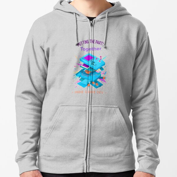 Putting The Parts Together Zipped Hoodie