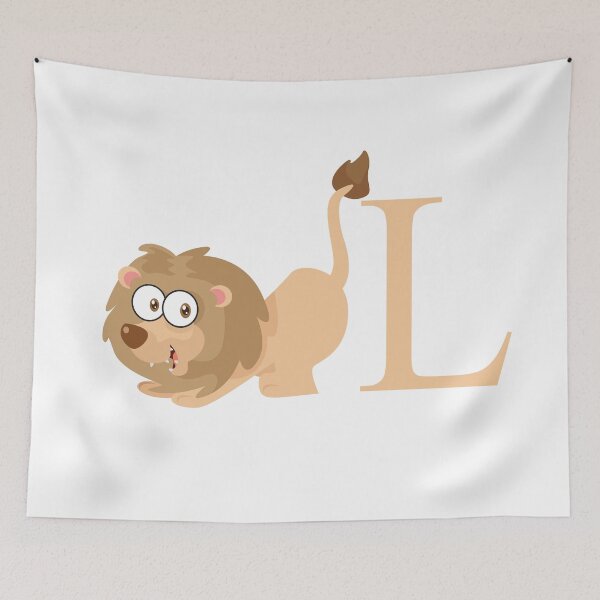 Item preview, Friendly Lion L Animal Monogram designed and sold by DesignbyBFD.