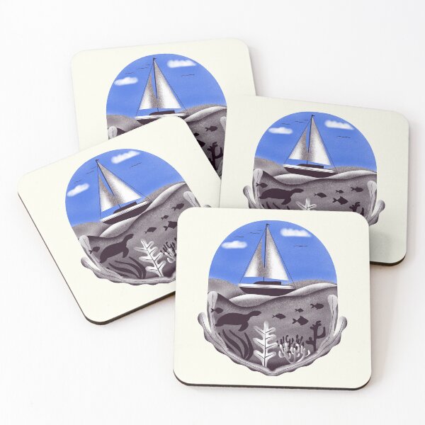 Item preview, Boat Sailing - Black & White Boat Sailing - Sail Boat Sailer Gift designed and sold by HappyTees Lab.