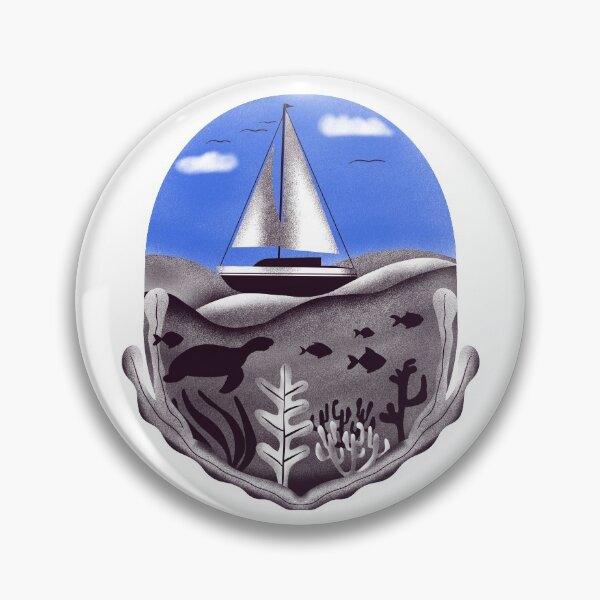 Item preview, Boat Sailing - Black & White Boat Sailing - Sail Boat Sailer Gift designed and sold by HappyTees Lab.